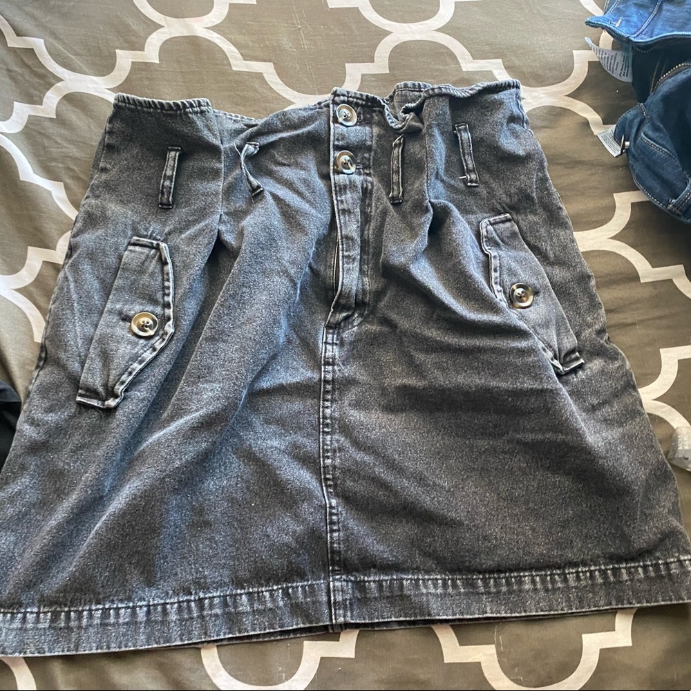 Black Jean Skirt